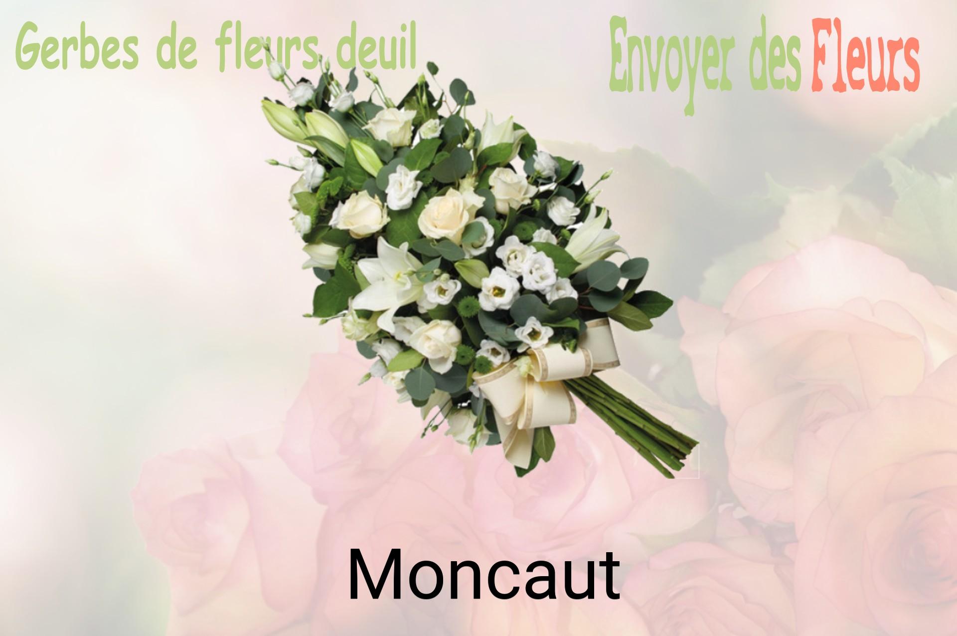 Gerbe de fleurs de deuil livrée à Moncaut
